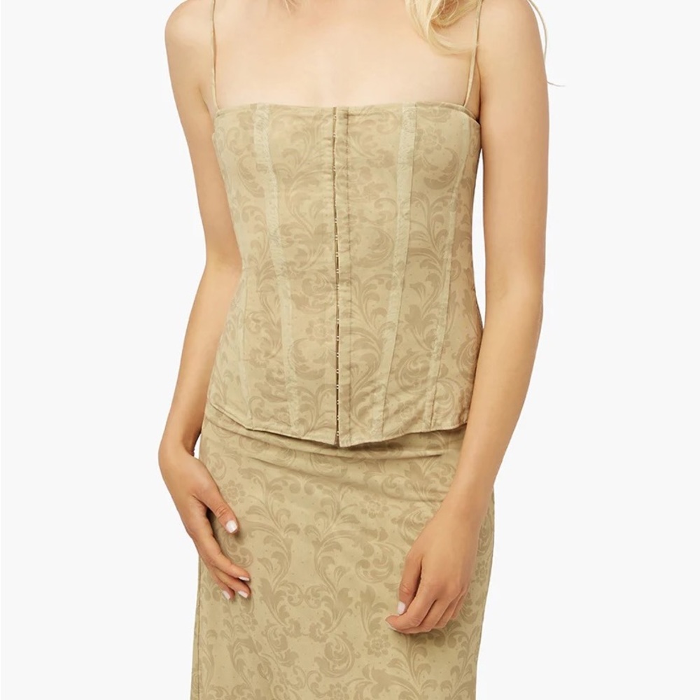 WeWoreWhat Moody Baroque Peplum Corset